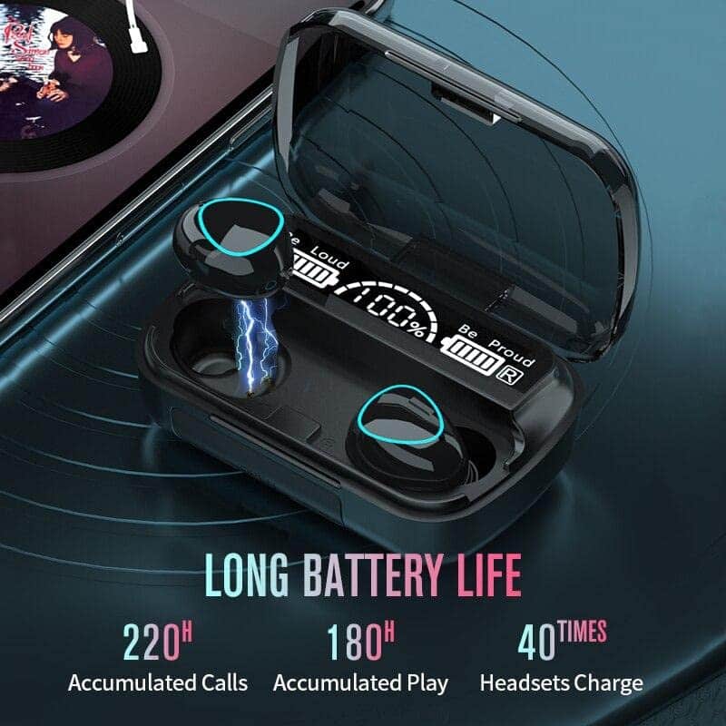 M10 TWS Earbuds with 2000MAH Power Bank offer rich sound, long battery, LED display, 3D touch controls, and a powerful charging case, ideal for music lovers and gamers.