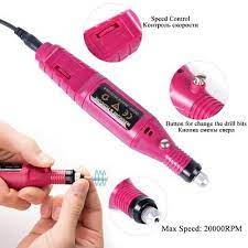 Electric Nail Drill Machine Kit – Corded Nail File 20000RPM with 6 Bits for Shaping, Polishing and Grooming – Professional Manicure Pedicure Tool for Acrylic, Gel and Natural Nails