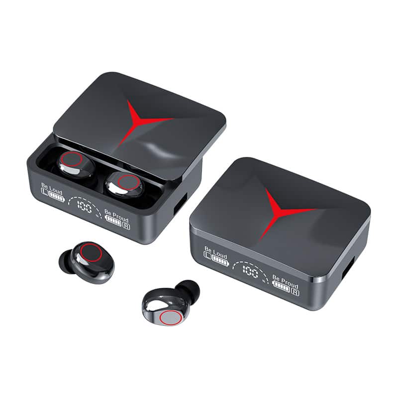 M90 Pro TWS Wireless Earbuds – Bluetooth 5.3, LED Light, Gaming Earphones with Power Bank Case